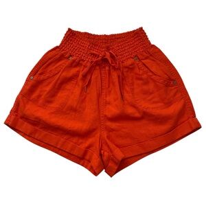Ci Sono High Waist Orange Shorts